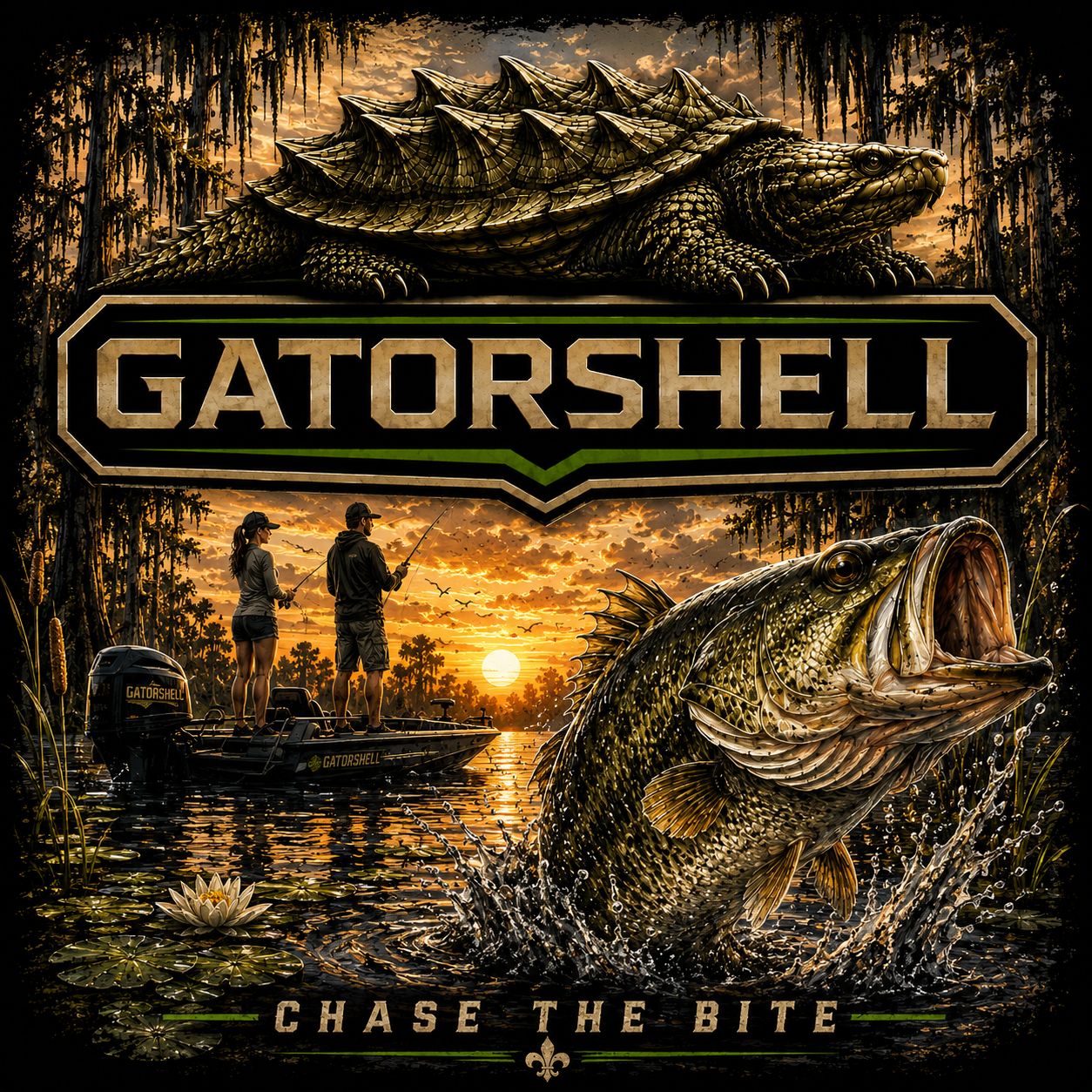 GatorShell Bass Fishing artwork