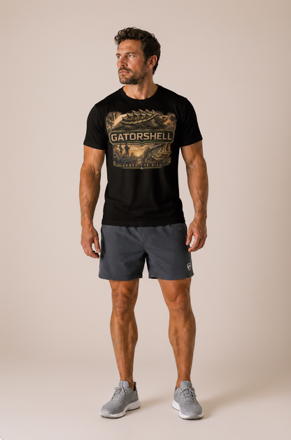 Men's Bass Fishing Tee in Black