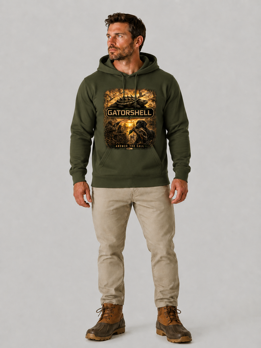 Men's Duck Hunting Hoodie in Military Green