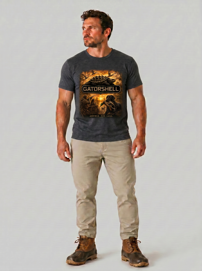 Men's Duck Hunting Tee in Charcoal Heather