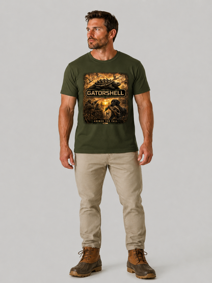 Men's Duck Hunting Tee in Military Green