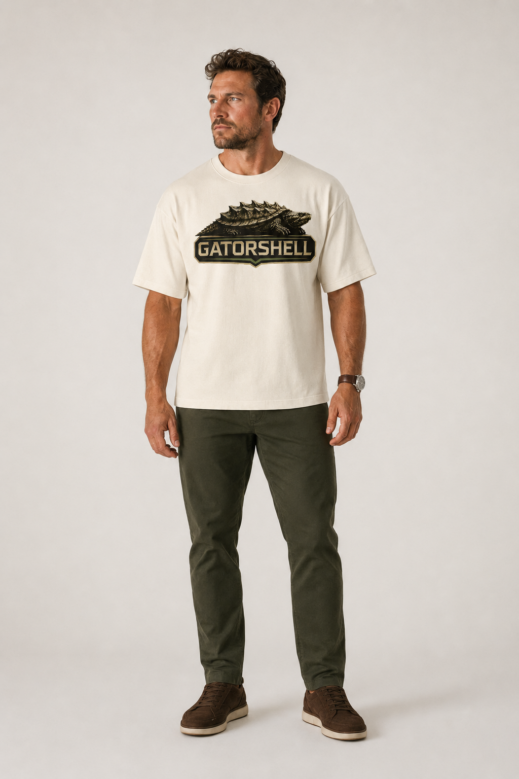 Men's Limited GatorShell Logo Tee in Bone