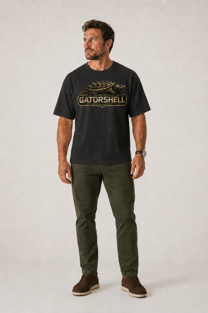 Men's Limited GatorShell Logo Tee in Graphite Black